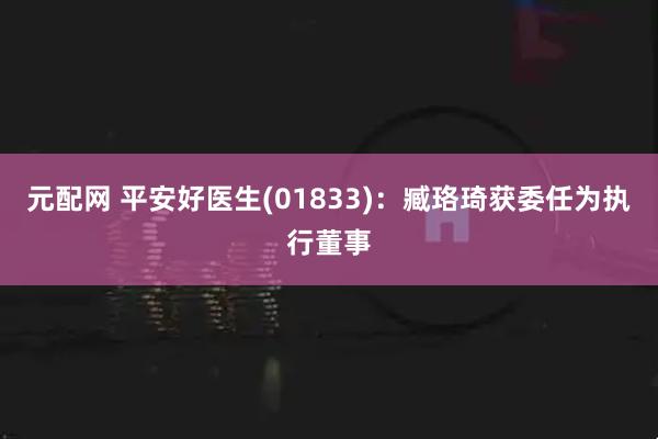 元配网 平安好医生(01833)：臧珞琦获委任为执行董事